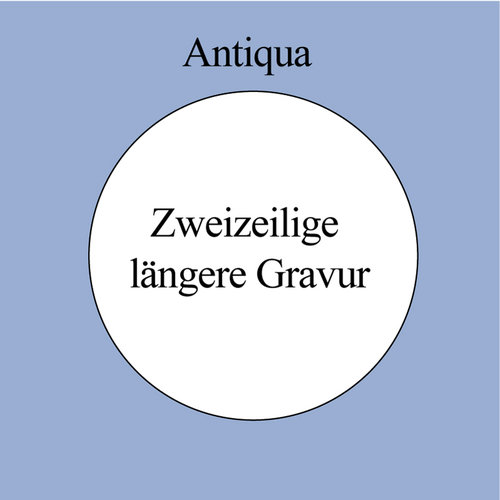 Gravur zweizeilg - Schrift Antiqua